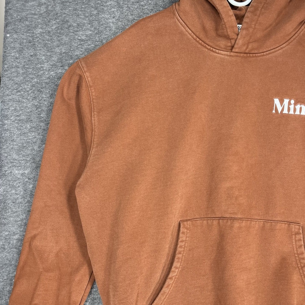 Minted New York Run Club Hoodie Mens 2XL Rust sienna Hooded Relaxed Fit Pullover - Picture 5 of 14
